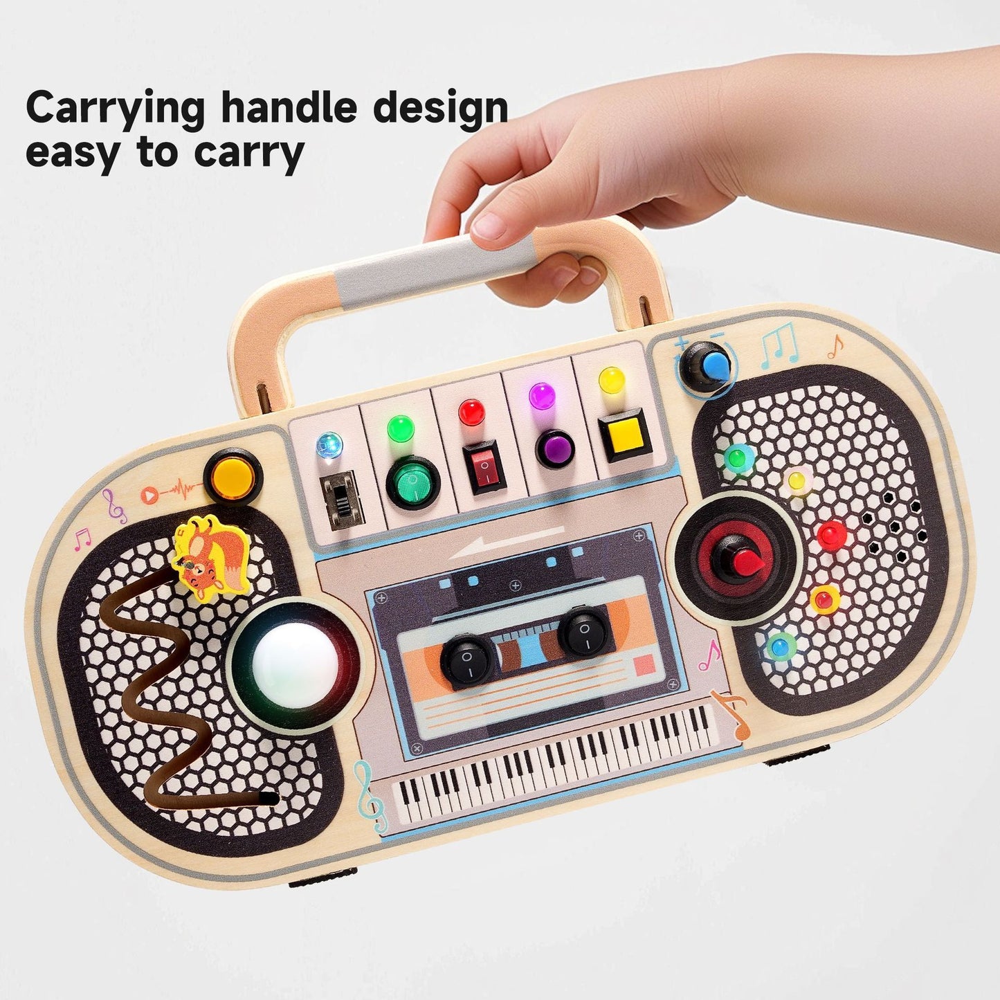 Children's Wooden Early Education Toy Switch Circuit Recorder