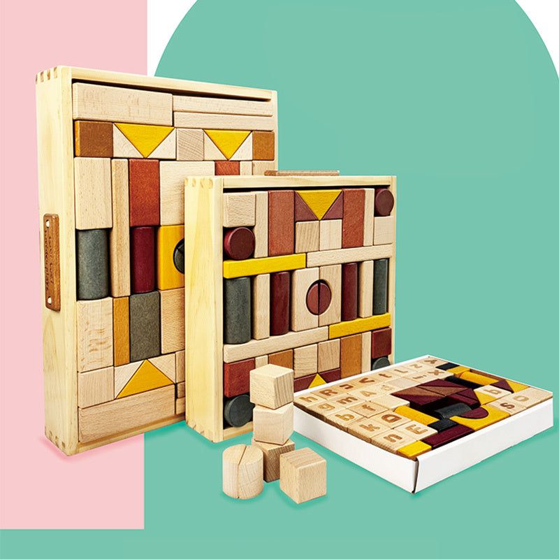 Wooden Building blocks for sensory learning - Brain Building Kids Toys (3 Options)